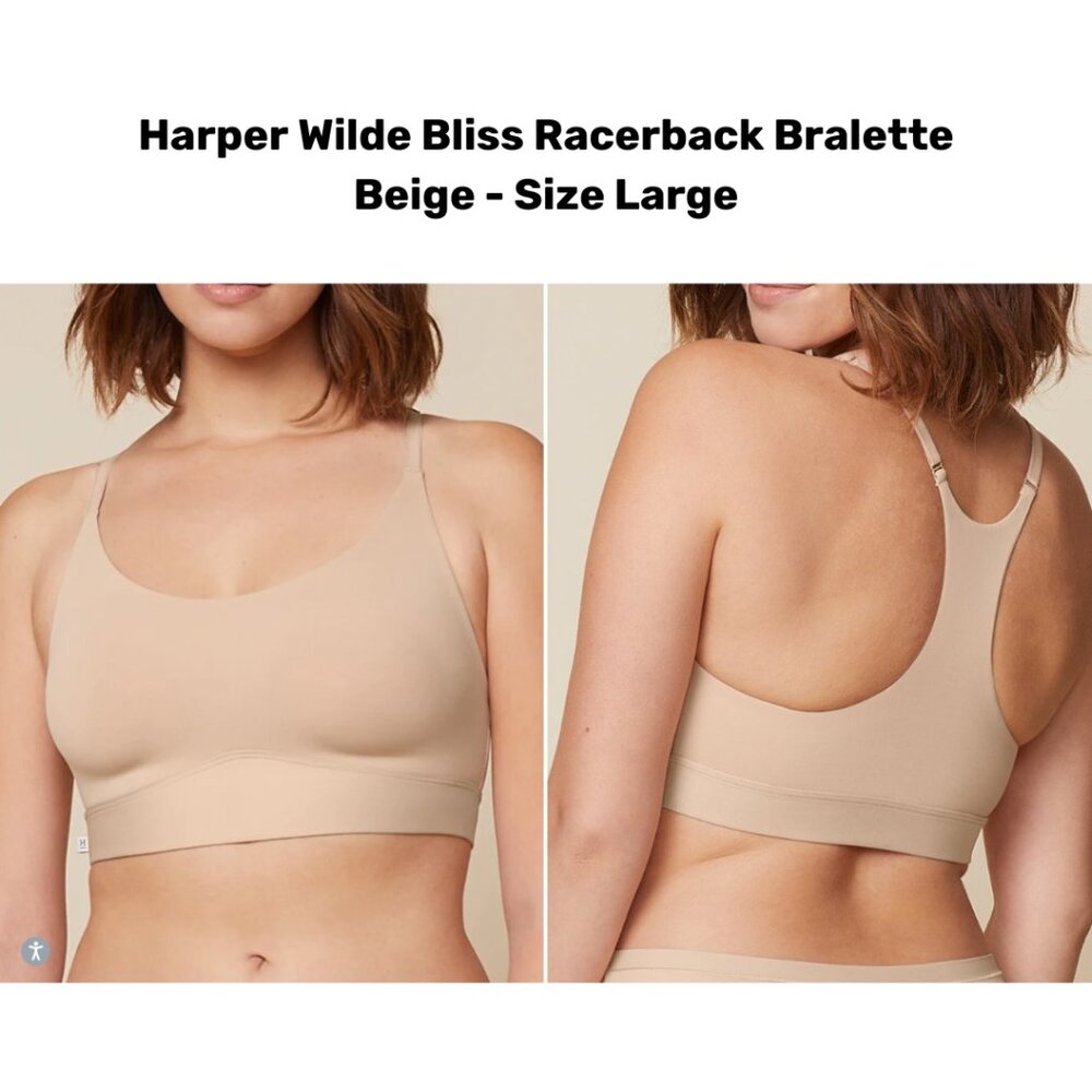 Harper Wilde Bliss Racerback Bralette - Beige (Medium)